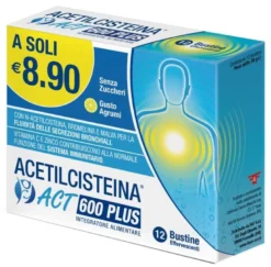 Acetilcisteina Act 600 Plus 12 Bustine Effervescenti Agrumi