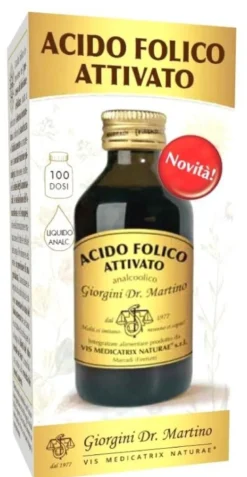 Acido folico attivato liquido analcolico 100 ml