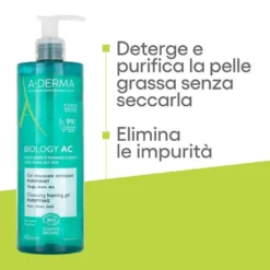 Aderma Biology AC Gel Detergente Schiumogeno Purificante 400 ml
