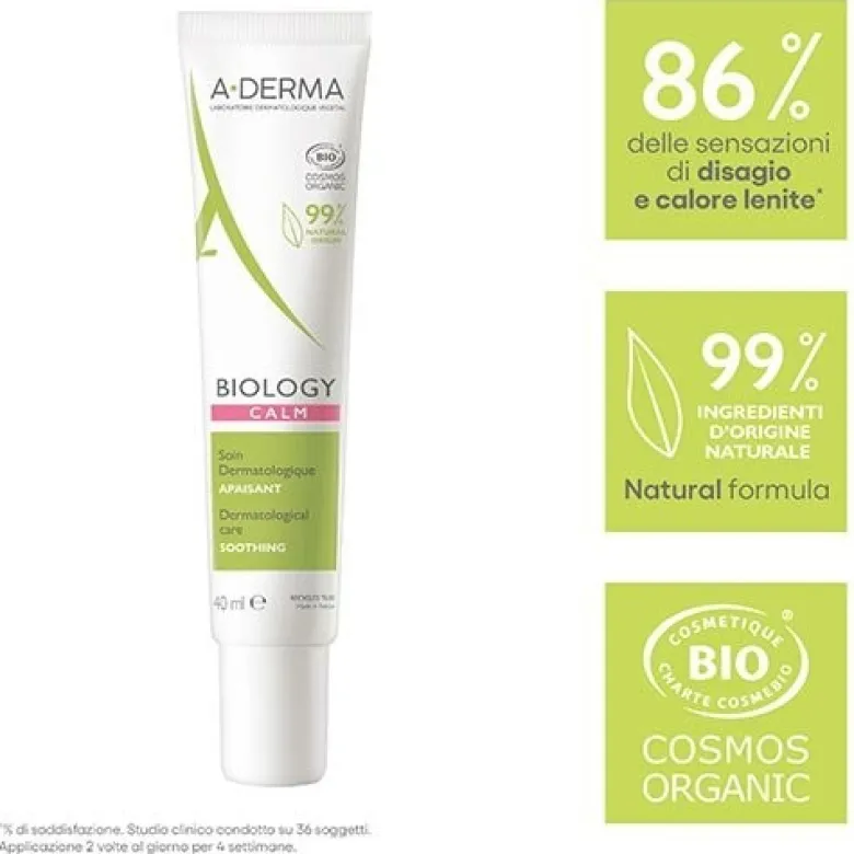 A-Derma Biology Calm Trattamento Lenitivo per Il Viso 40 ml