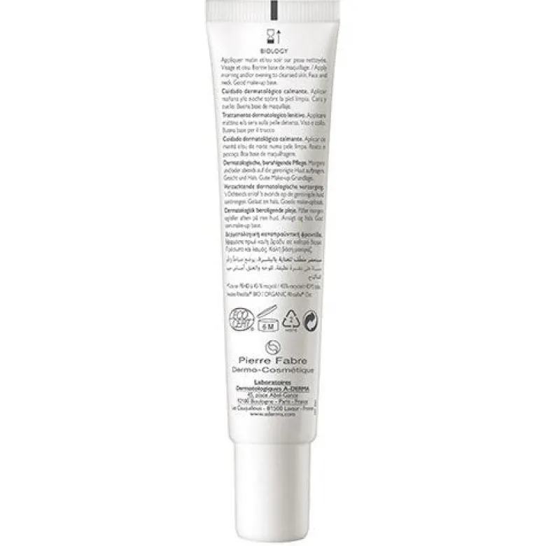 A-Derma Biology Calm Trattamento Lenitivo per Il Viso 40 ml