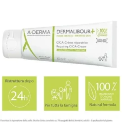 A-Derma Dermalibour+ Crema Riparatrice Viso e Corpo 100 ml