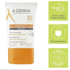 Aderma Protect Pocket Solare Viso Invisibile SPF 50+ 30 ml