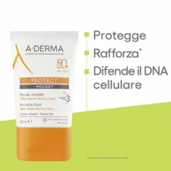 Aderma Protect Pocket Solare Viso Invisibile SPF 50+ 30 ml