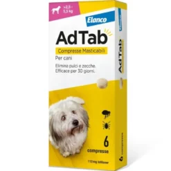 Adtab Per Cani Da 2,5 A 5,5kg 6 Compresse Masticabili 56mg