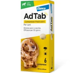 Adtab Per Cani Da 11 A 22kg 6 Compresse Masticabili 450mg