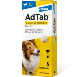 Adtab Per Cani Da 22 A 45kg 6 Compresse Masticabili 900mg