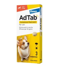 Adtab per cani da 5,5 a 11kg 3 compresse masticabili 225mg