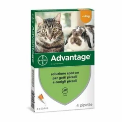 Advantage Spot-on 4 Pipette 0,4 ml Gatti e Conigli Piccoli