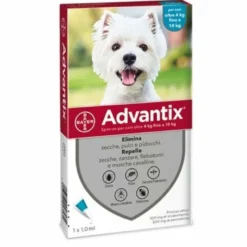 Advantix Spot-On Gocce Antiparassitarie Cani da 4 a 10 Kg 4 Pipette