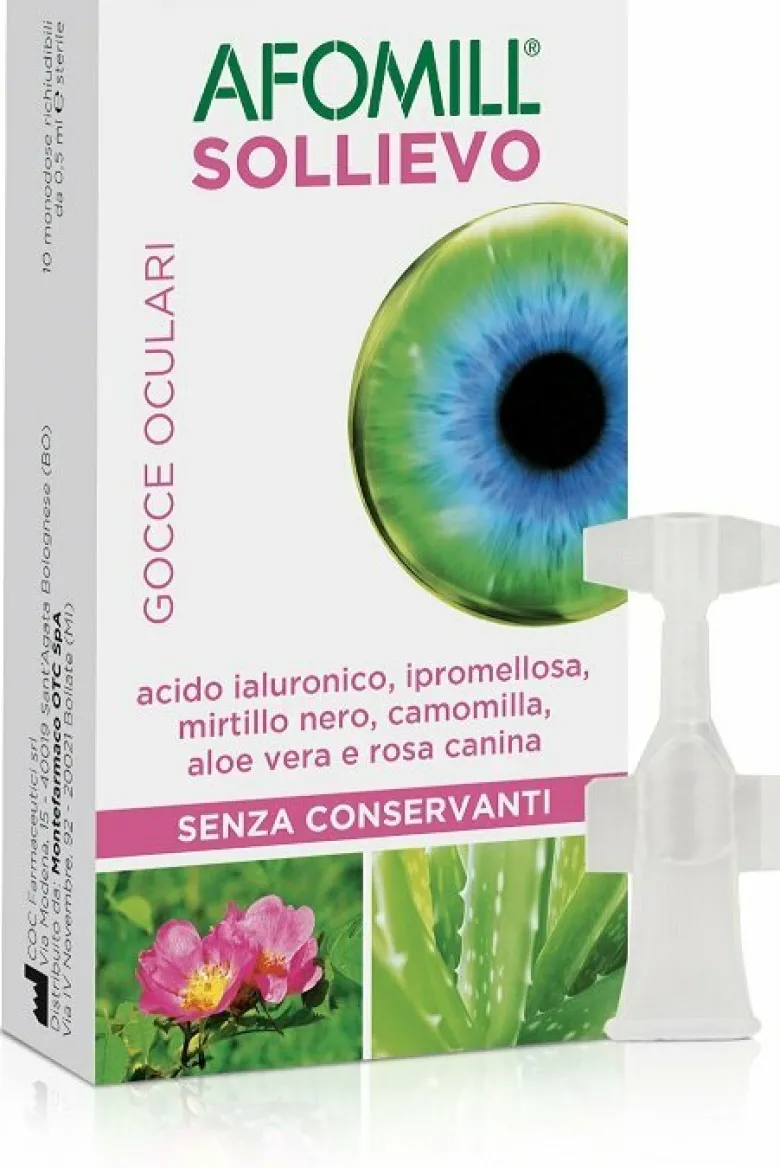 Afomill Sollievo Gocce Oculari Idratanti 10 Fiale