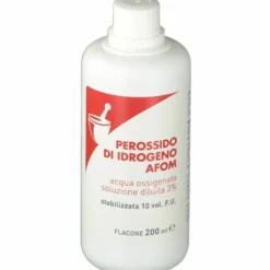 Afom Perossido di Idrogeno 3% 10 volumi acqua ossigenata 200 ml