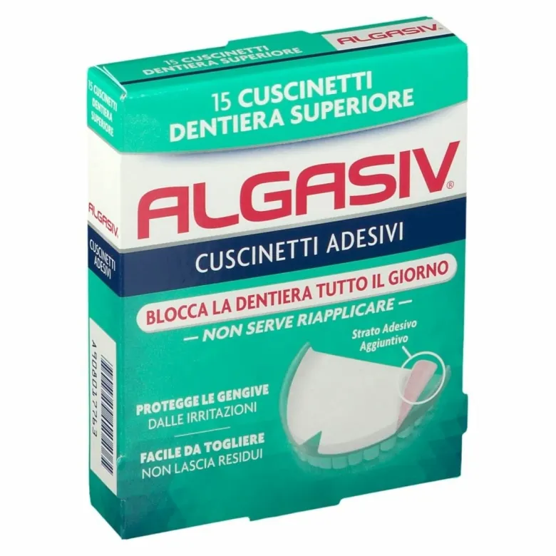 Algasiv adesivo per protesi dentale superiore 15 pezzi
