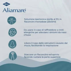Aliamare Iper Soluzione Ipertonica Igiene Nasale 25 Flaconcini