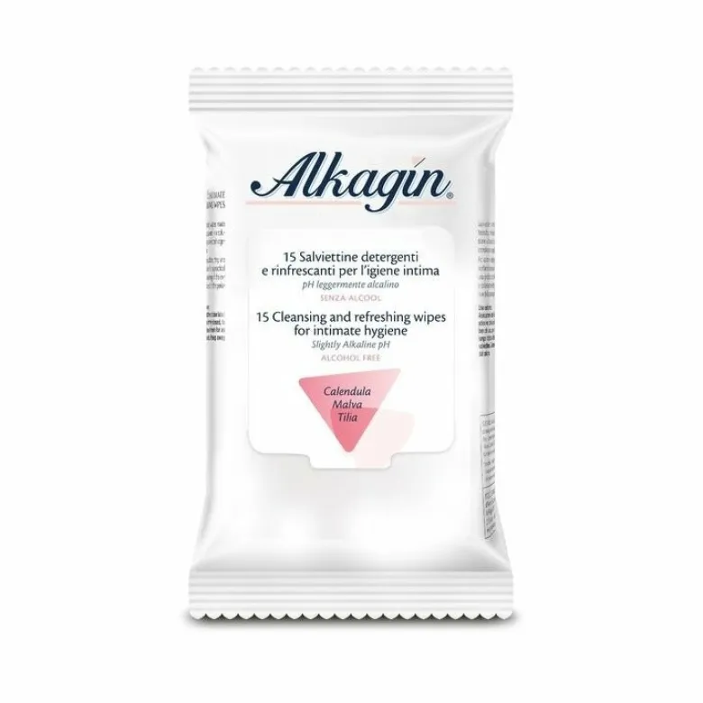 Alkagin Salviettine Detergenti Igiene Intima 15 Pezzi