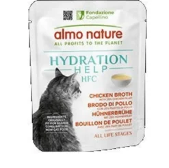 Almo Nature Hydration Help Brodo Pollo con Filetti di Pollo 50 g
