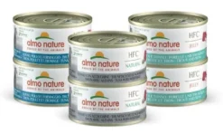 Almo Nature Mega Multipack 2 Tonno Pollo Formaggio 70 g + 2 Tonno Acciughine 70 g + 2 Trota Tonno 70 g