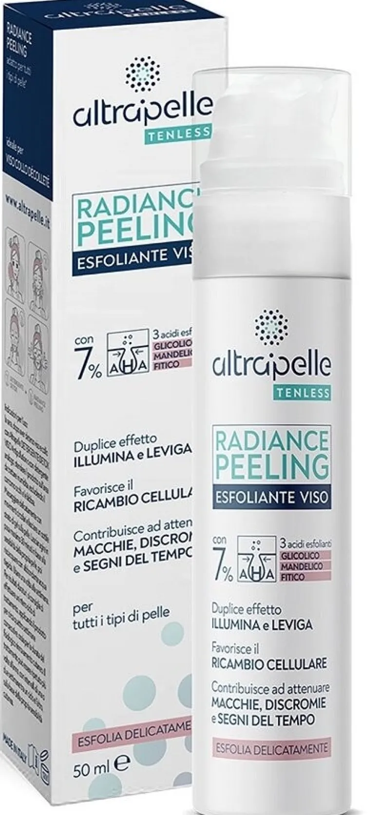 Altrapelle tenless radiance peeling esfoliante viso 50 ml