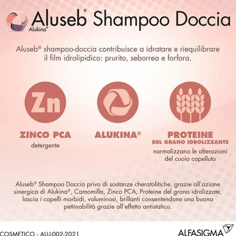 Aluseb Shampoo Doccia Con Alukina Dermatite Seborroica 125 ml