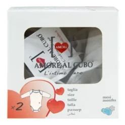 Amorealcubo body mlu 9/12m 2 pezzi