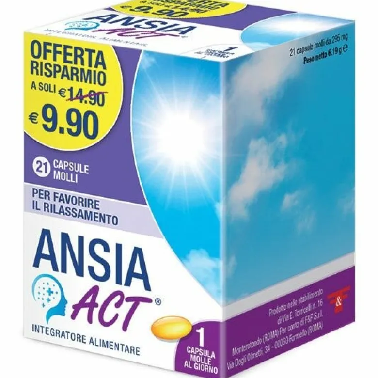 Ansia Act Integratore Tono Dell'Umore 21 Capsule
