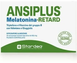 Ansiplus retard melatonina 20 compresse bistrato fast slow 955 mg