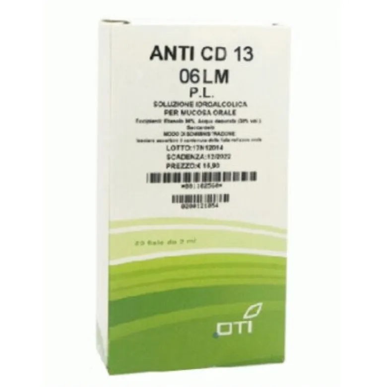Anti cd 13 06 lm potenziata liquida 20 fiale 2 ml soluzioneidroalcolica per mucosa orale
