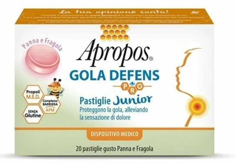 Apropos gola defens pro 20 pastiglie junior panna fragola