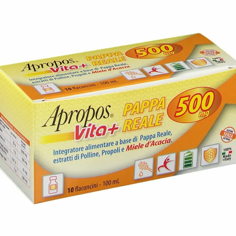 Apropos vita+ pappa reale 500 mg 10 flaconcini 10 ml
