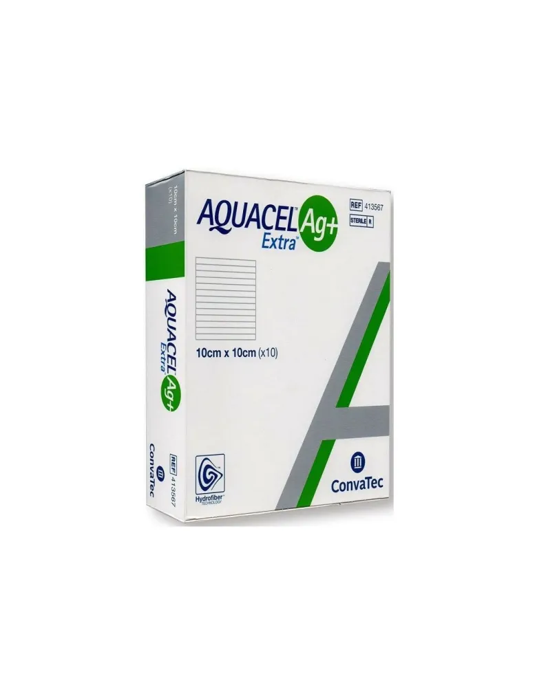 Aquacel™ Ag+ EXTRA™ Medicazione con Ioni Argento 10x10cm 10 unità