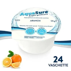 AquaSure Gelatina per Disfagia al Gusto Arancia 24 x 125g