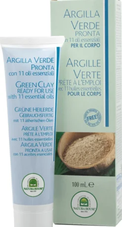 Argilla verde pronta tubo con oli essenziali 100 ml
