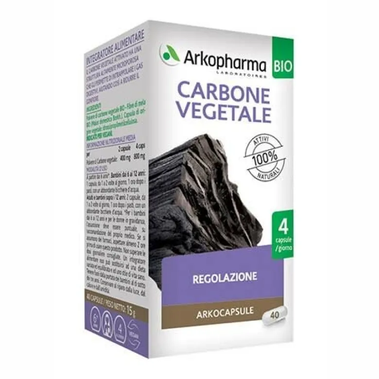 Arkocapsule carbone vegetale bio 40 capsule
