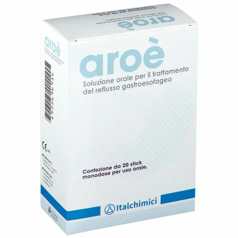 Aroè Soluzione Orale per Reflusso Gastroesofageo 20 stick monodose 10 ml