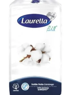 Assorbente laurella in cotone sottile notte disteso 14 pezzi