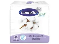 Assorbente laurella in cotone ultra giorno con ali 12 pezzi