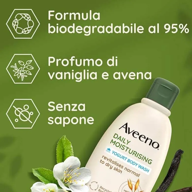 Aveeno Daily Moisturising Bagno Doccia Vaniglia e Avena 300 ml