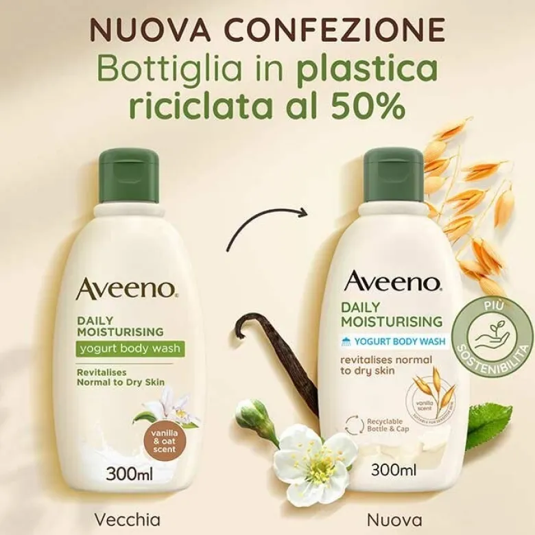 Aveeno Daily Moisturising Bagno Doccia Vaniglia e Avena 300 ml