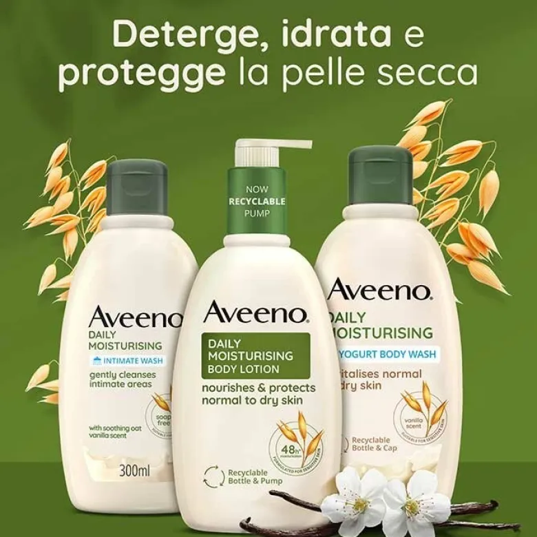 Aveeno Daily Moisturising Bagno Doccia Vaniglia e Avena 300 ml