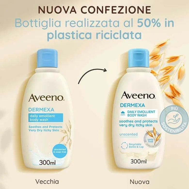 Aveeno Dermexa Bagno Doccia Emolliente 300 ml