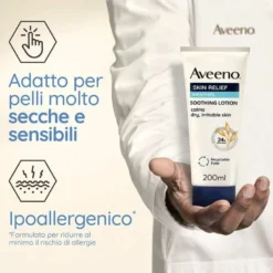 Aveeno Skin Relief Crema Lenitiva Pelle Secca Mentolo 200 ml