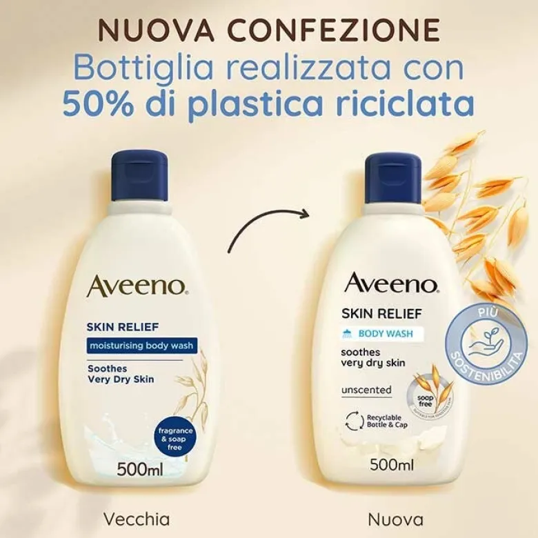 Aveeno Skin Relief Wash Bagno Doccia 500 ml