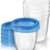 Avent Vasetti Conservalatte con Coperchio da 180 ml 5 pezzi