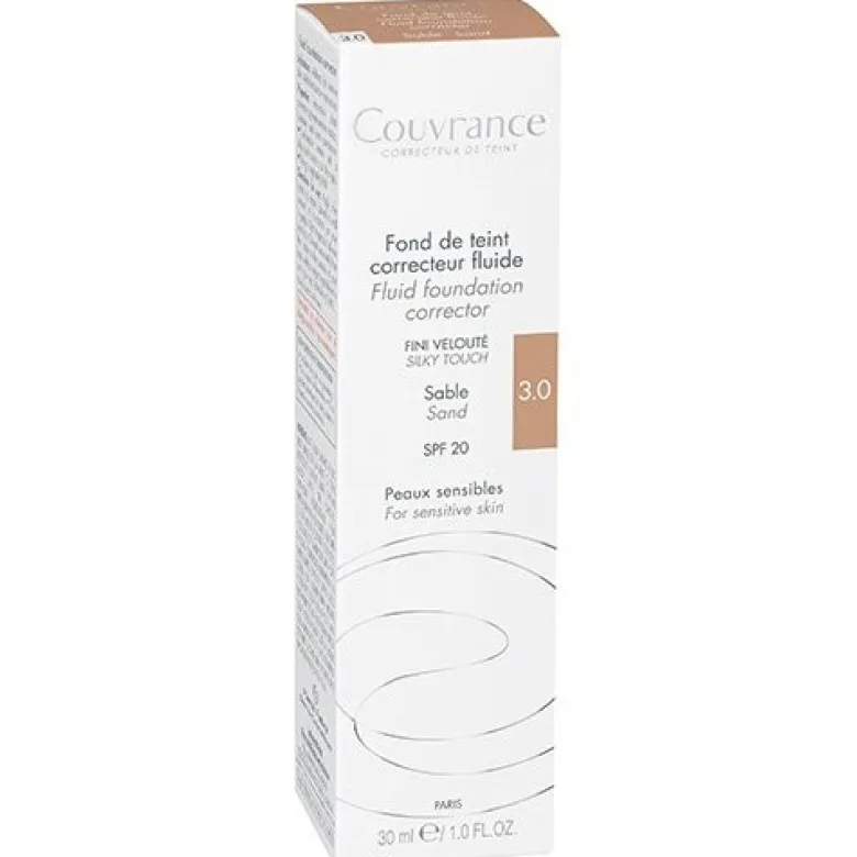 Avène Couvrance Spf20 Fondotinta Correttore Fluido Sabbia 30 ml