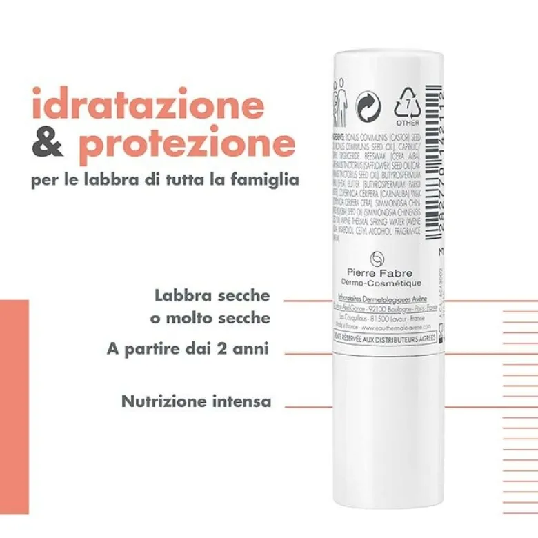 Avène Eau Thermale Cold Cream Balsamo Labbra Stick 4 g
