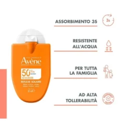 Avène Eau Thermale Reflexe Solaire SPF50+ Protezione Solare 30ml