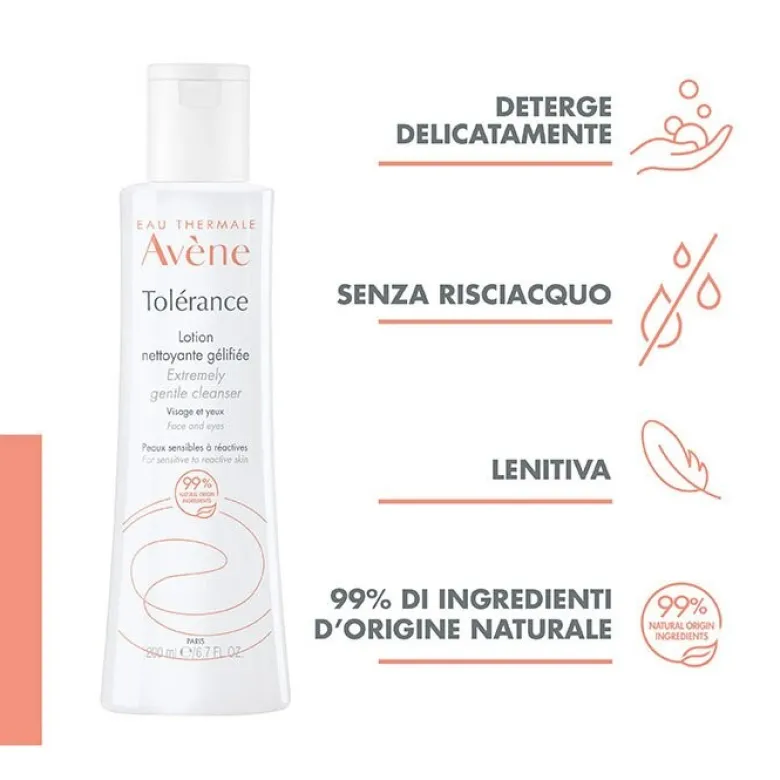 Avène Eau Thermale Tolérance Lozione Detergente in Gel 200 ml