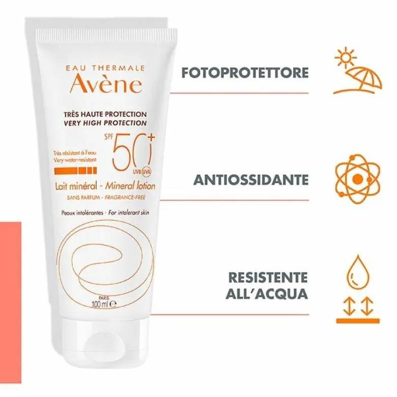 Avène Latte Solare Schermo Minerale Corpo SPF50+ 100 ml