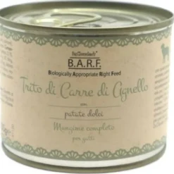 Barf Mangime Completo Per Gatto Trito Di Agnello 200g