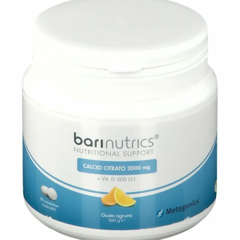 Barinutrics Integratore Calcio Citrato Gusto Arancia E Limone 90 Compresse